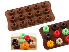 Molde silicona 15 mini savarines